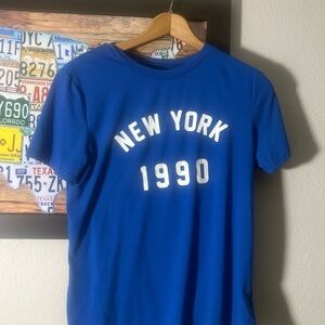 SHEIN Blue New York T-Shirt
